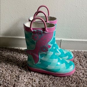 Mermaid rain boots